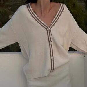 Tennis Club Sweater Knit Cardigan
